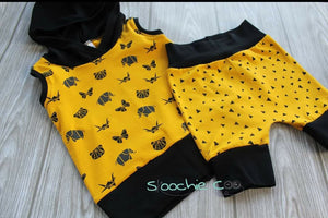 Matching Sleeveless Hoodie and Short Sets