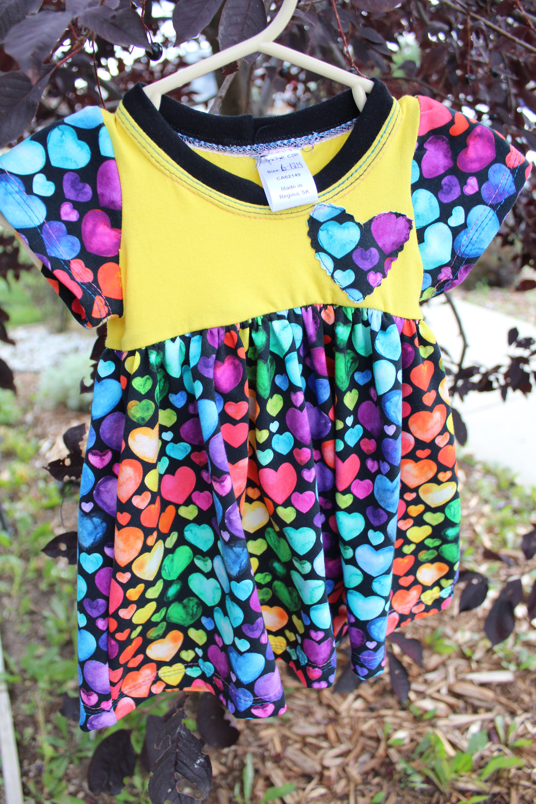 Rainbow Heart Dress 6-12M